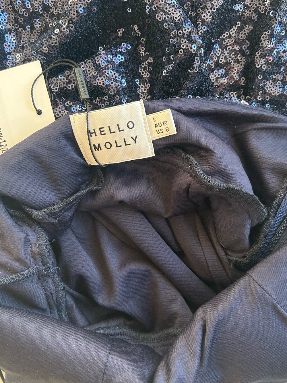 NWT Hello Molly - “Fashion Capital Sequin Mini Dress” - Picture 7 of 7